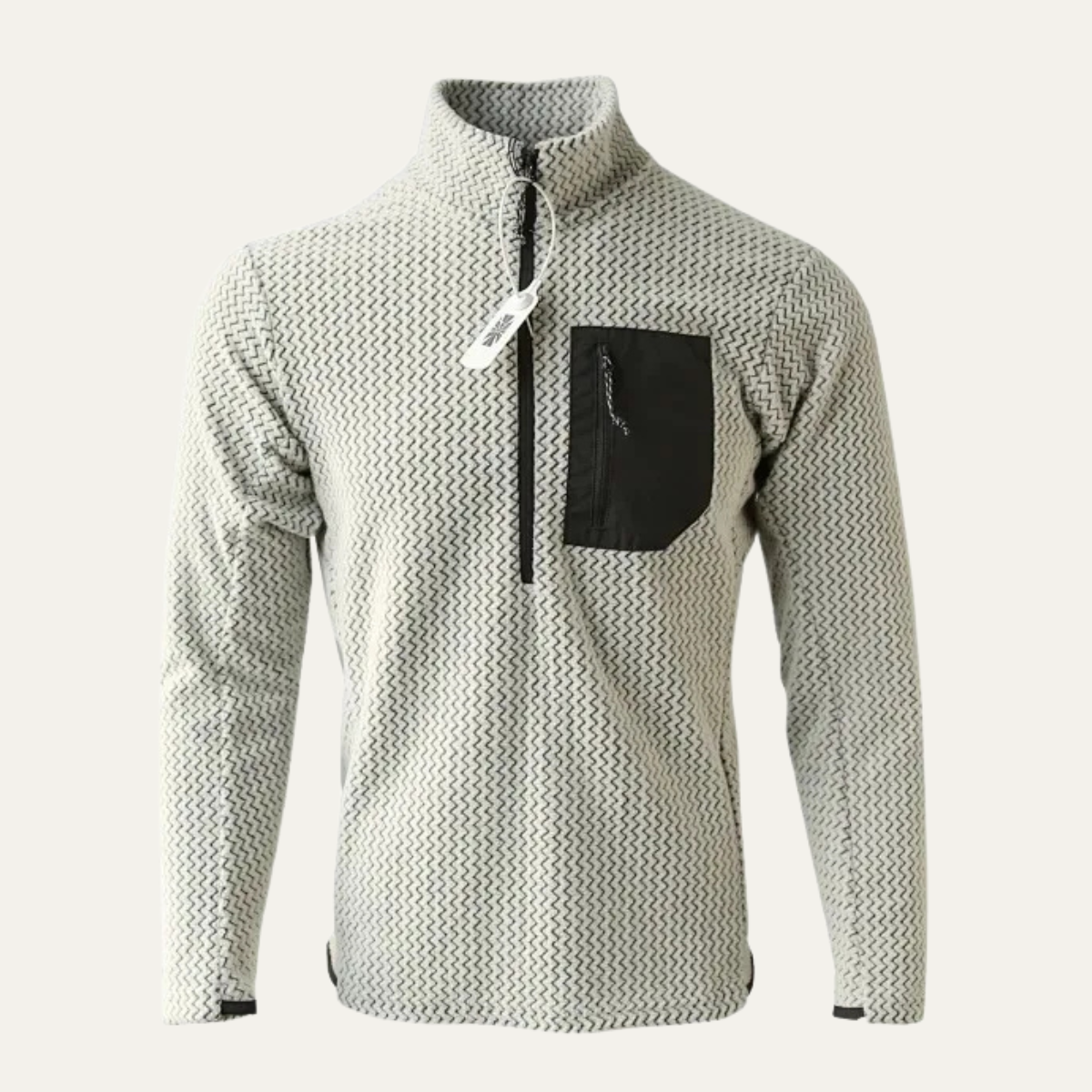 The Redwood Men’s Half Zip Cashmere Sweater with Chest Pocket