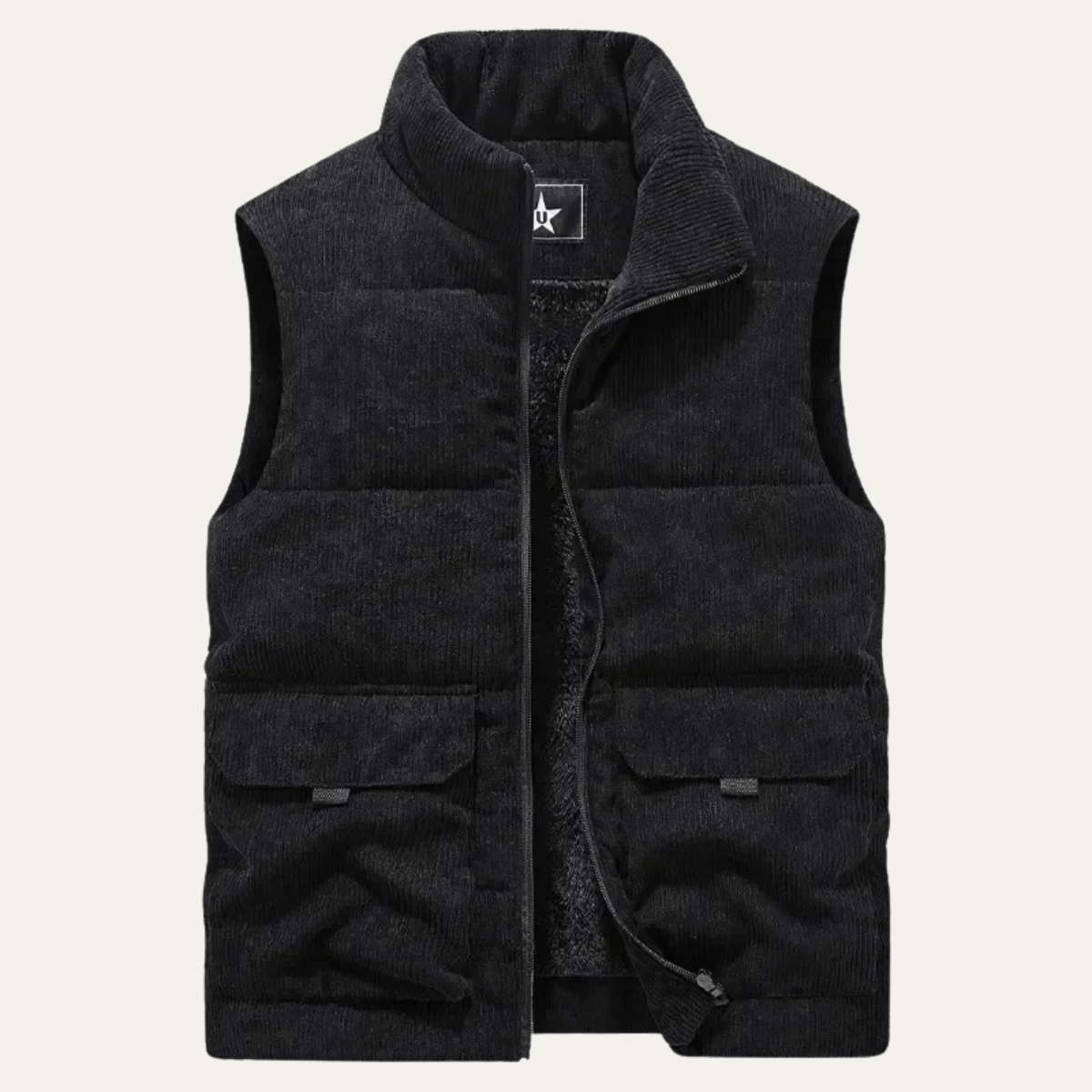 The Silverhill Men’s Corduroy Warm Padded Puffer Vest