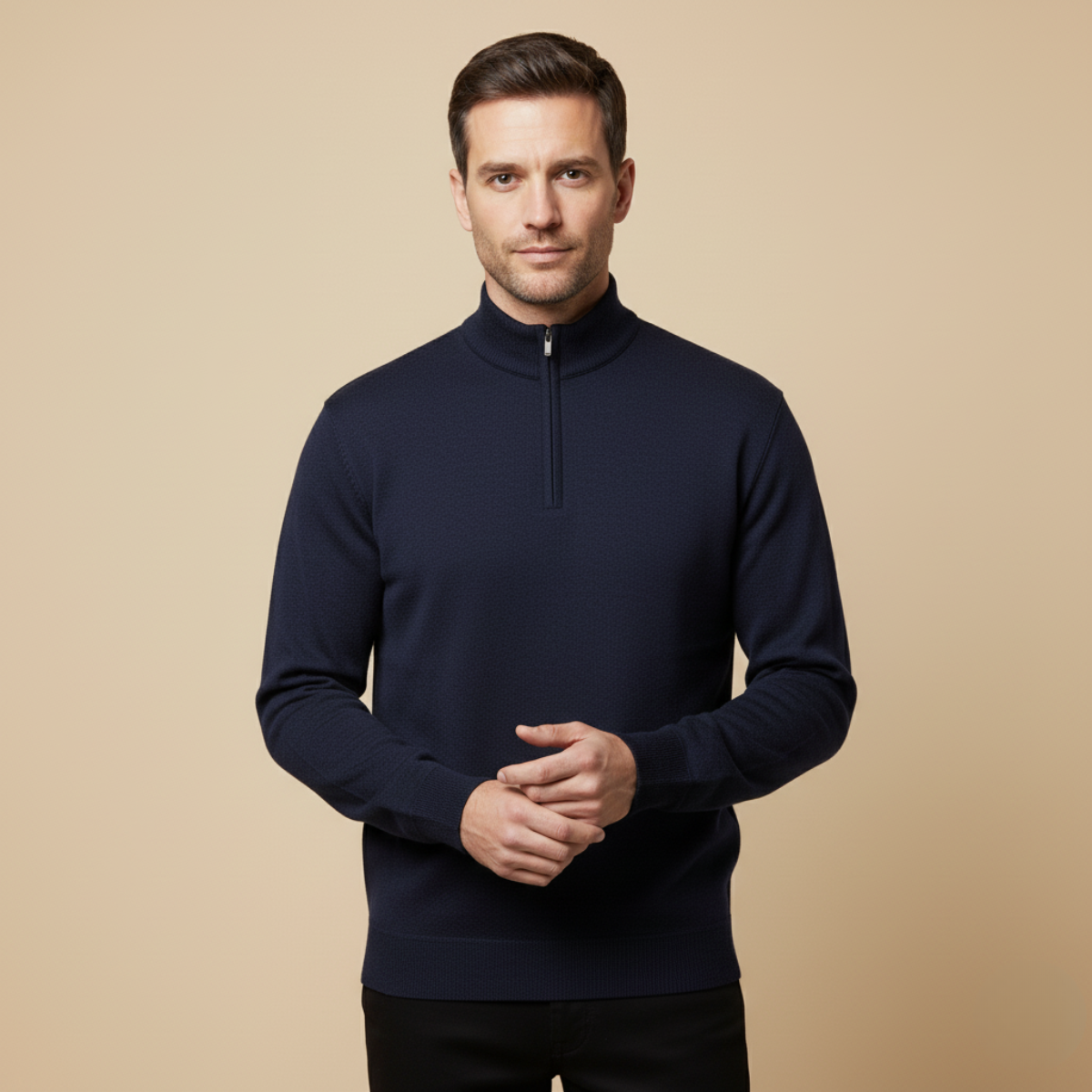 The Warwick Quarter Zip Sweater for Men