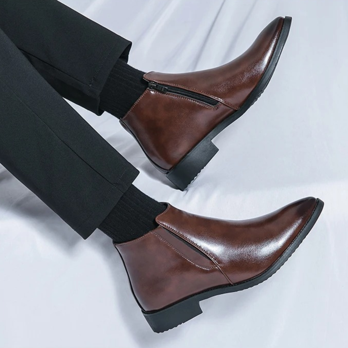 The Panarea Men’s Classic Leather Chelsea Slip On Boots