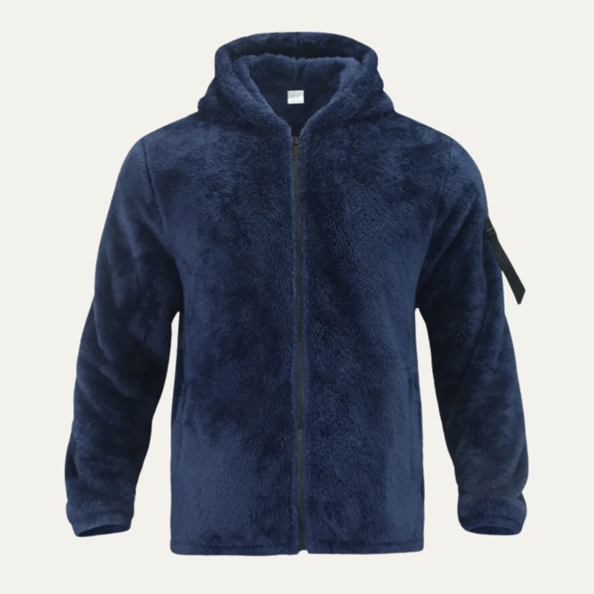 The Lucca Alta Men’s Winter Soft Velvet Zip Up Hoodie Fleece Jacket