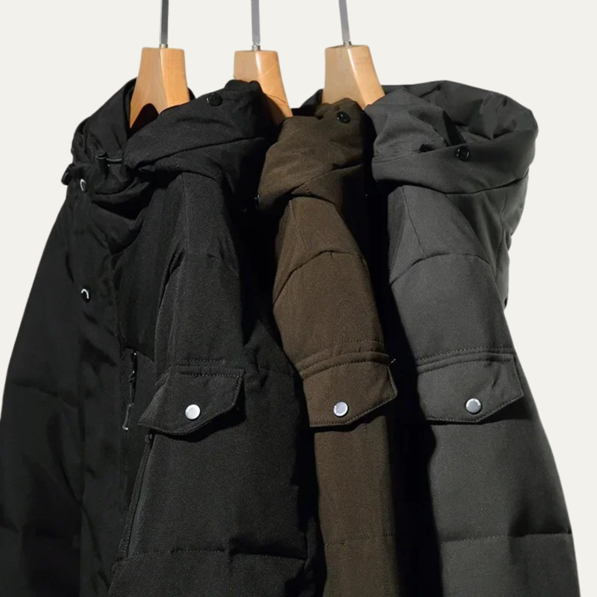 The Woking Men’s Thermal Longline Black Puffer Coat with Hood