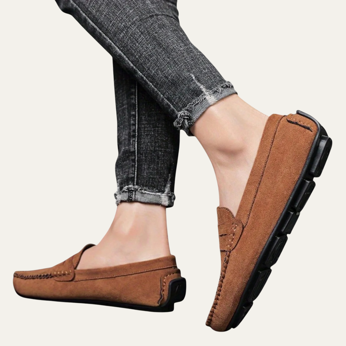 The Marostica Men’s Suede Classic Moccasins Slip On Loafers