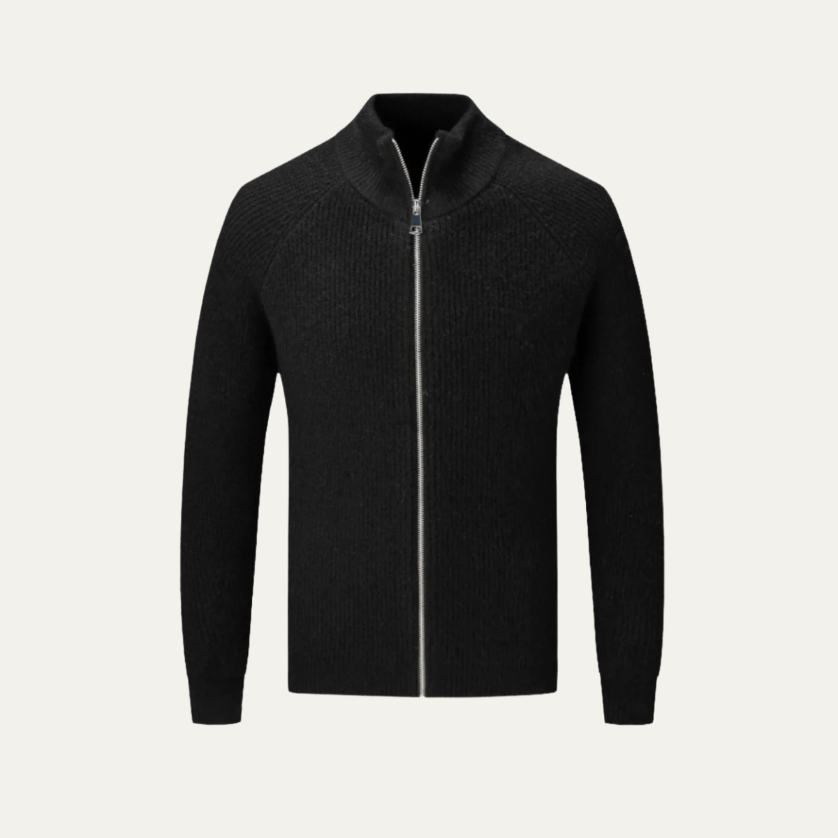 The Four Seasons Merino Wool Knitted Zip Cardigan Sweater for Men