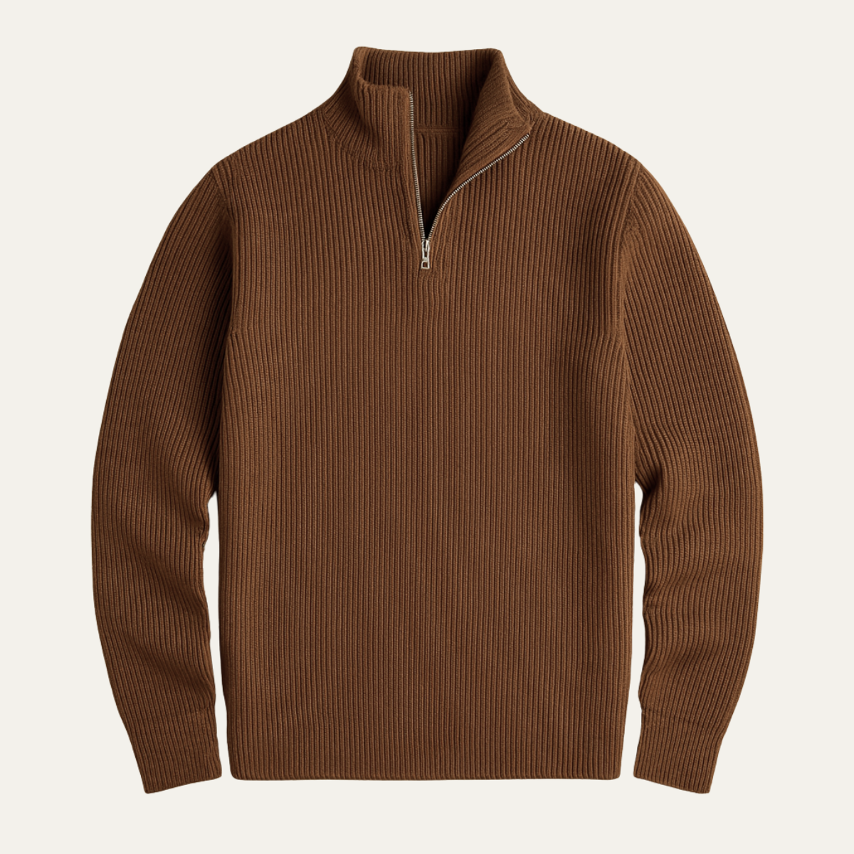 The Hawkington Men's Ribbed Warm Mock Neck Half Zip Knit Sweater