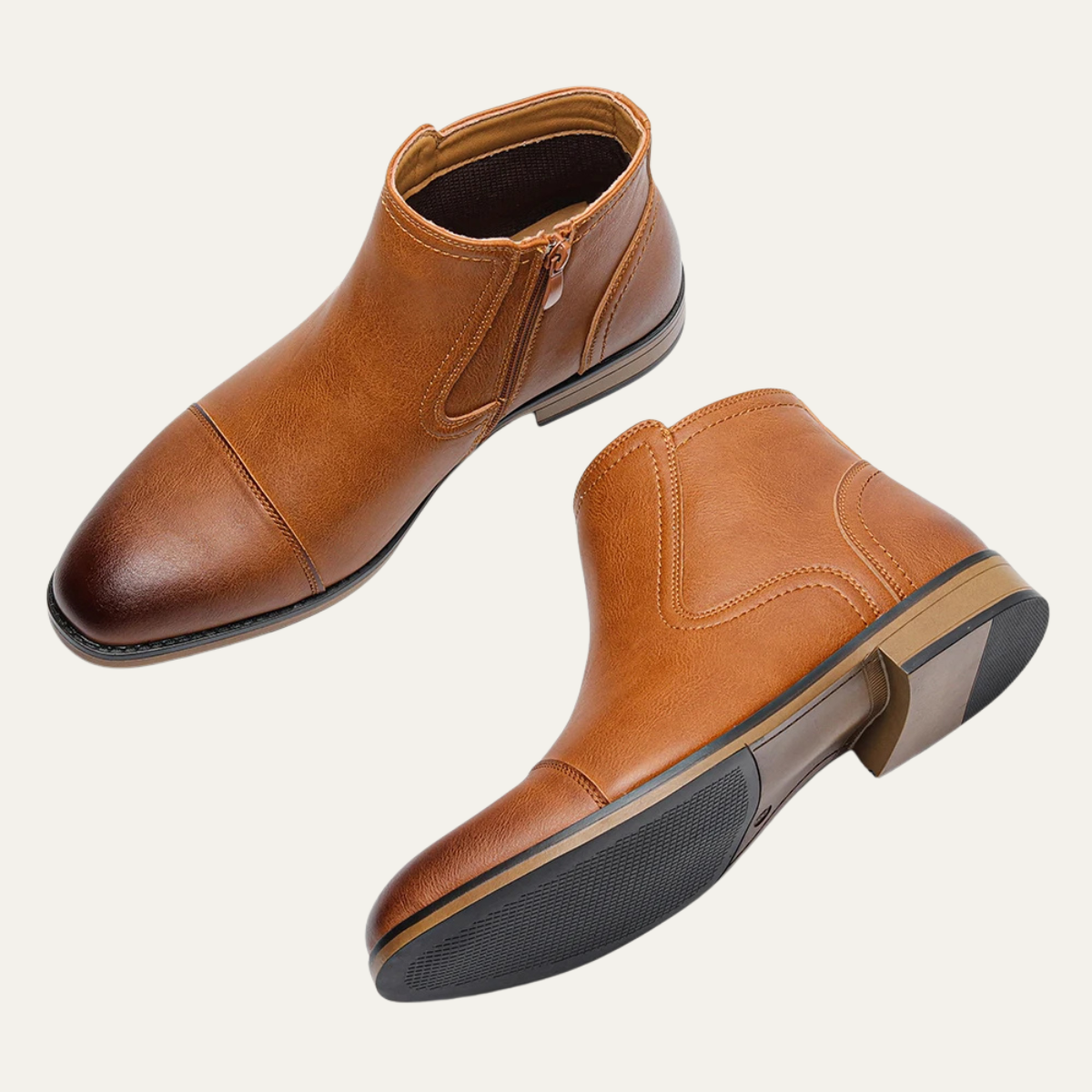 The Rapallo Men’s Classic Side Zip Leather Ankle Boots