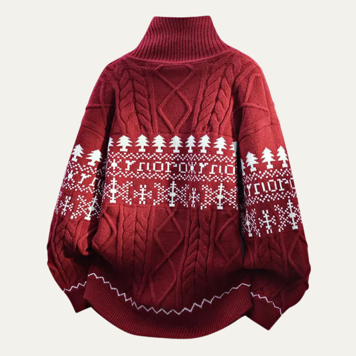 The Salamanca Men's Winter Nordic Pattern Button Up Knitted Jacket