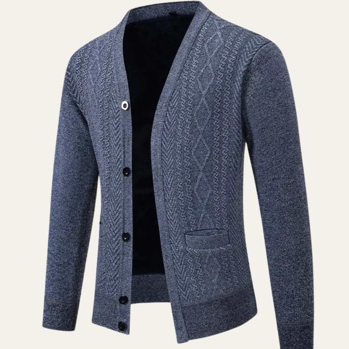 The Llangollen Men’s Button Up Casual Knit Cardigan with Pockets