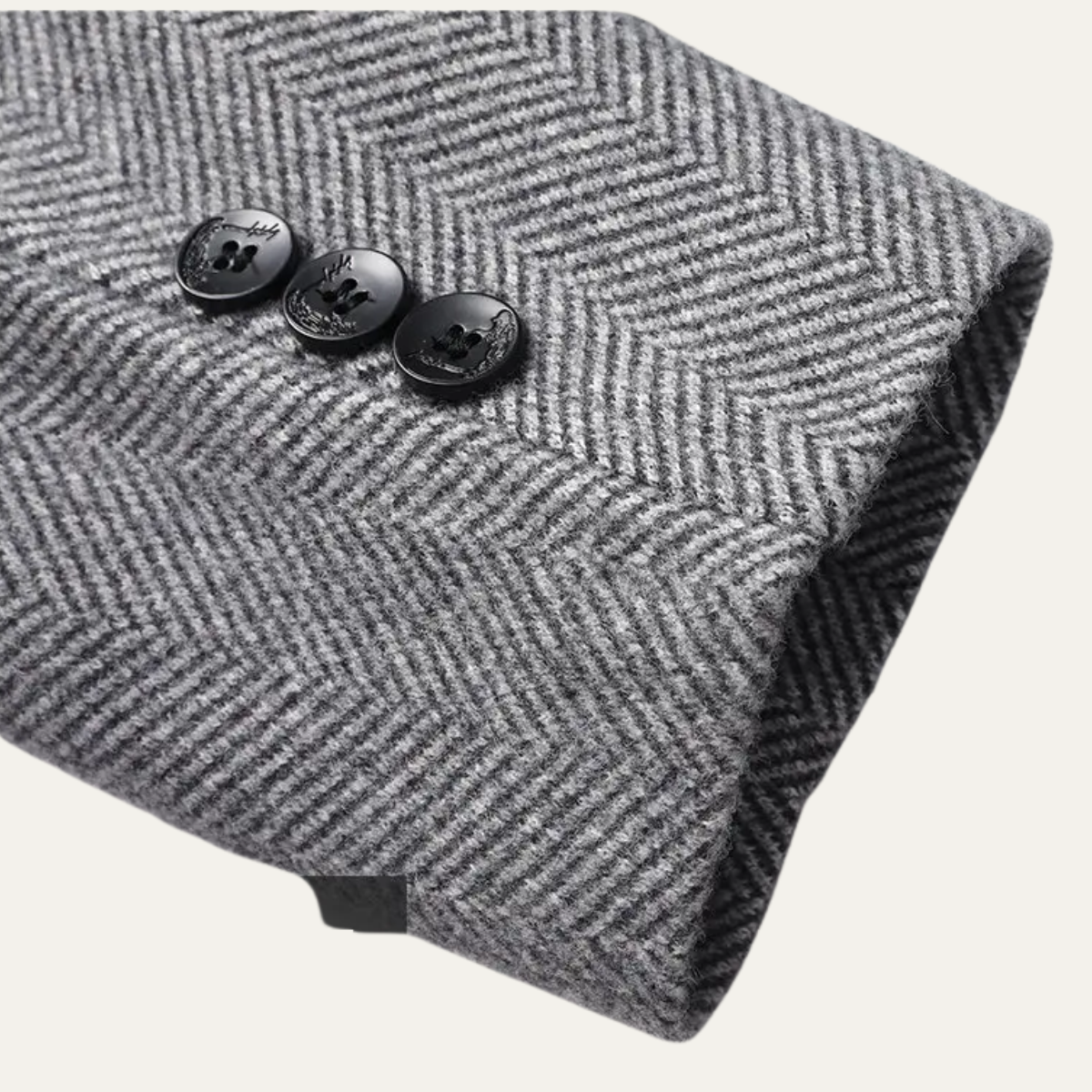 The Winslow Men’s Herringbone Jacket – Thick Warm Outerwear with Pockets
