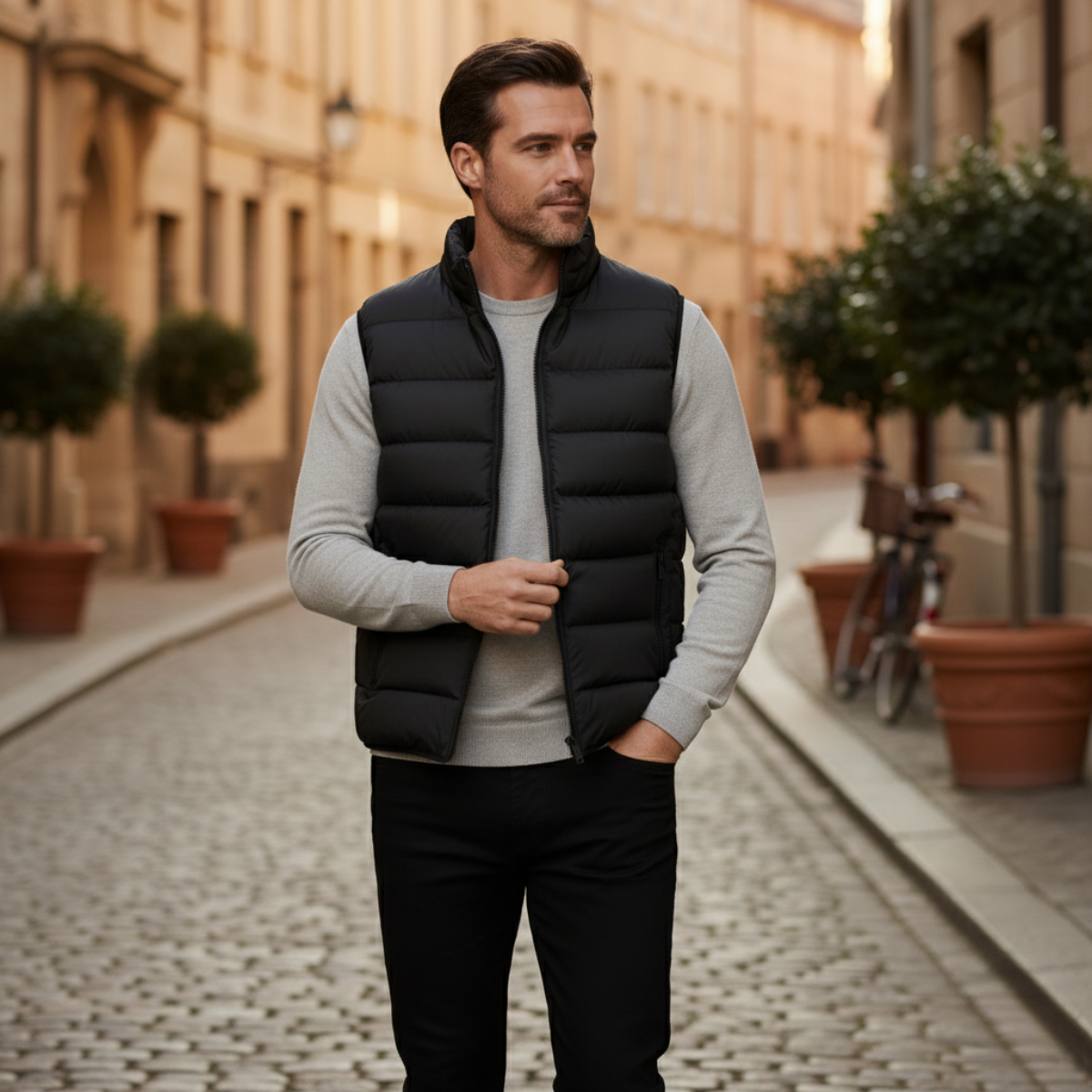 The Chiron Men’s Luxury Puffer Quilted Vest - 2025