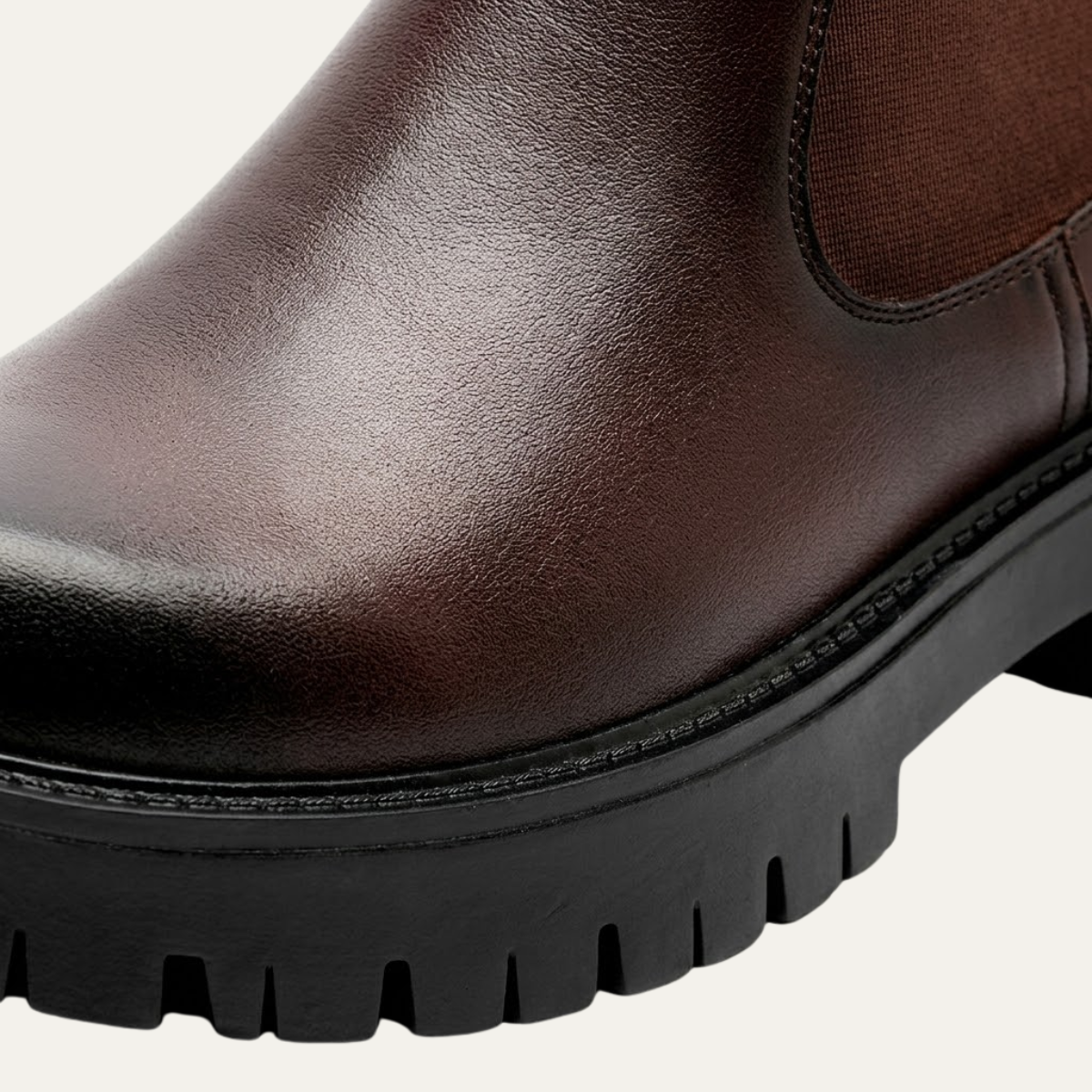 The Cagliari Men’s British Style Platform Leather Ankle Chelsea Boots