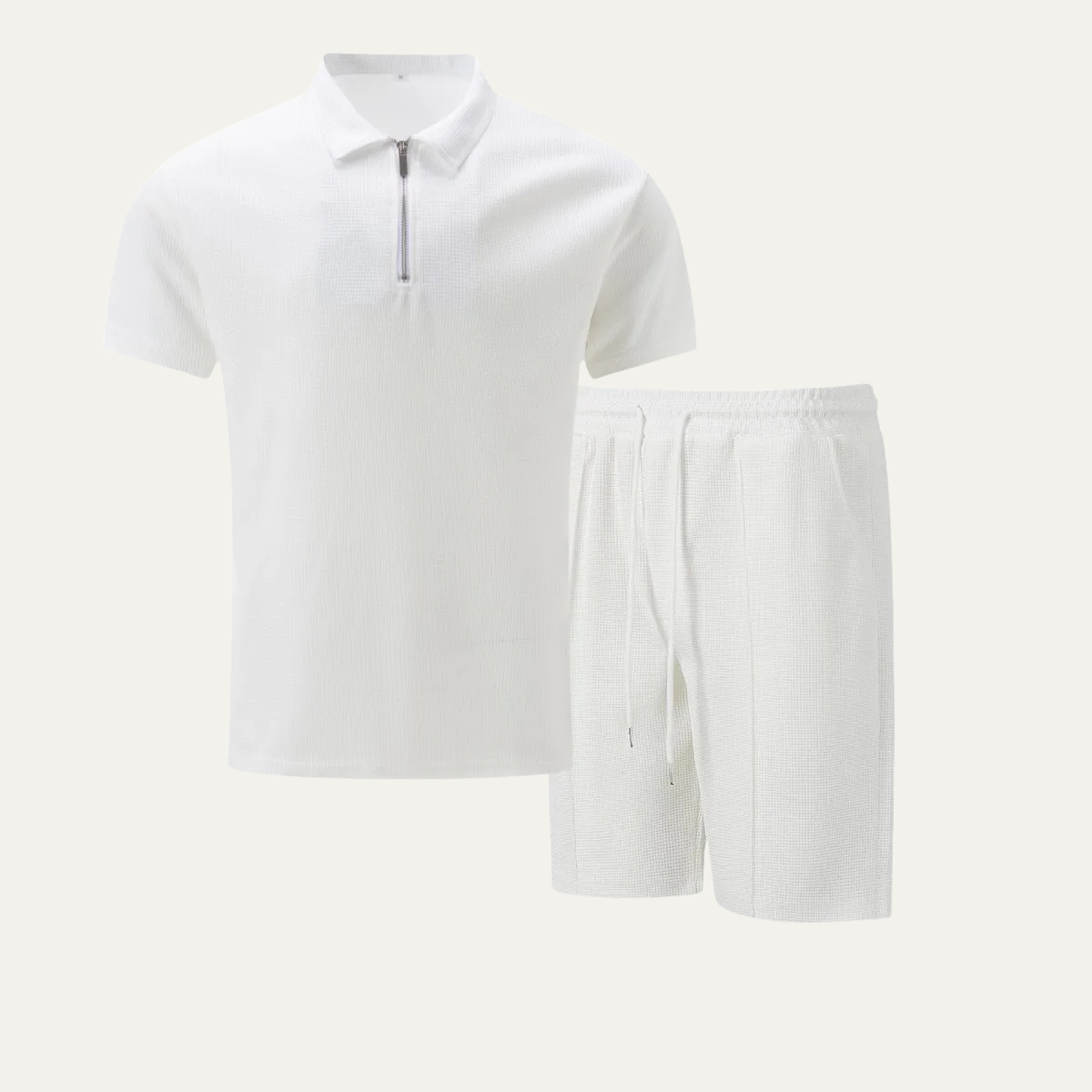 The Oakfield Park Men’s Solid Colour Casual Summer Set – Shirt & Shorts Set