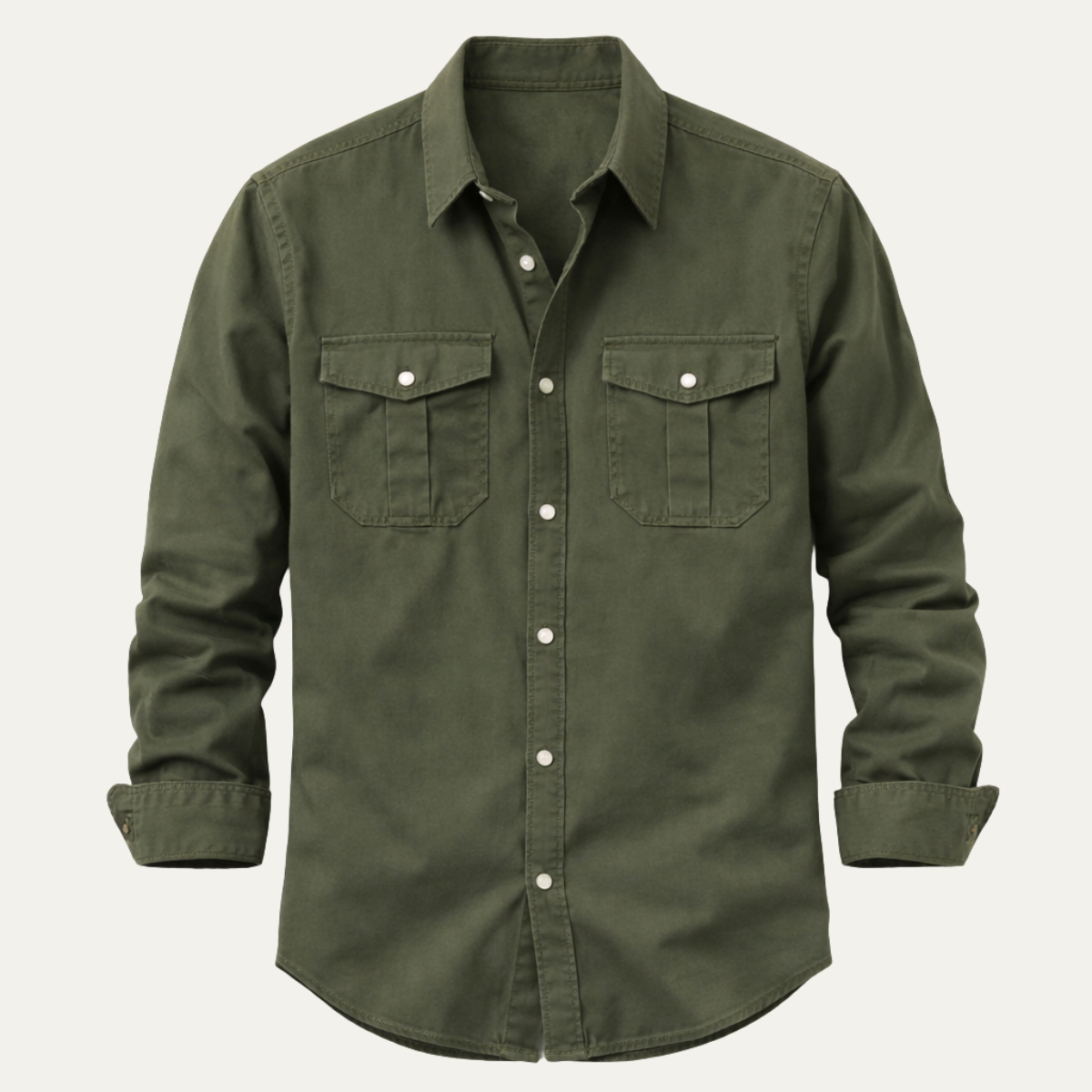 The Brookwater Men’s Retro Solid Button-Up Shirt