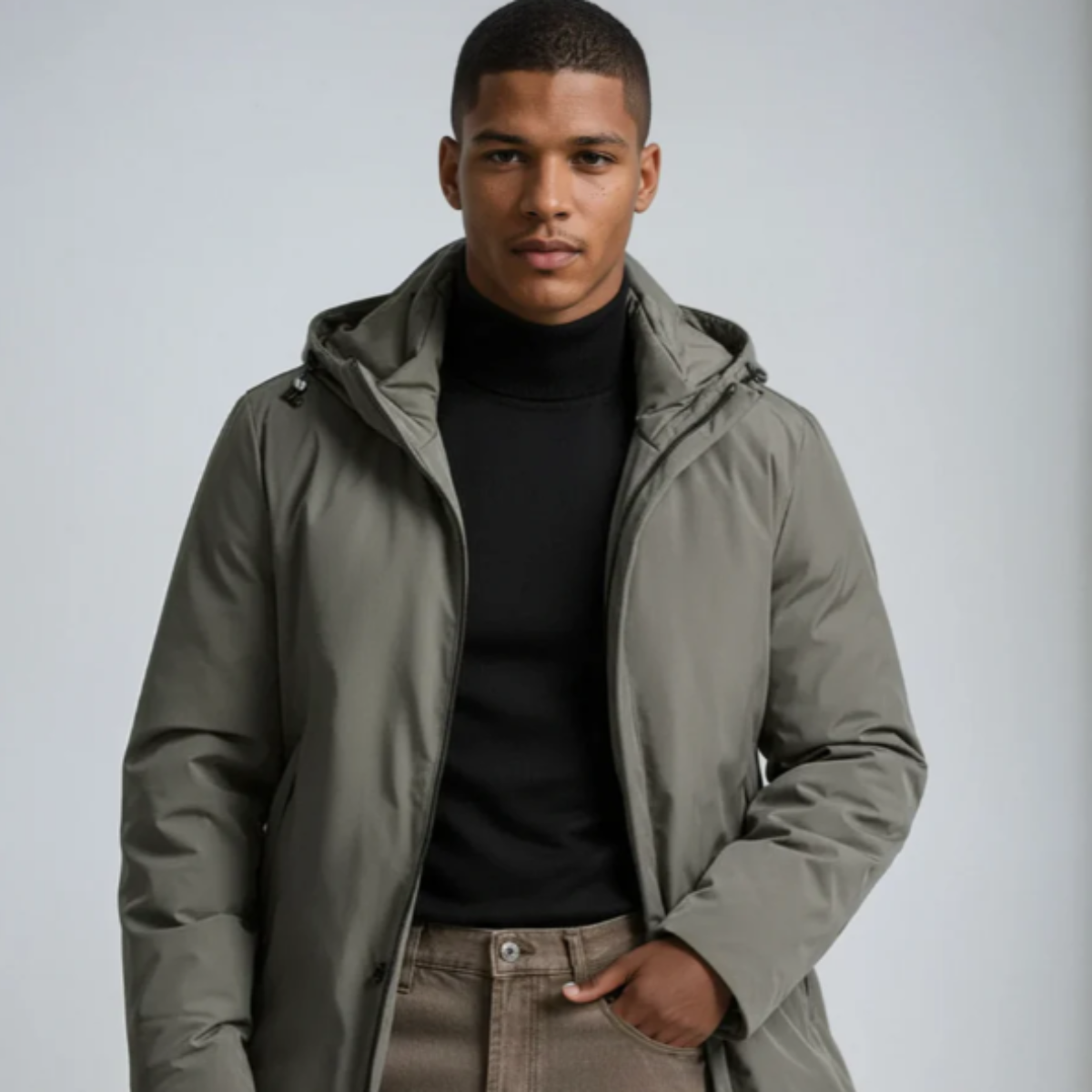 The Montclair Men’s Modern Fit Warm Hooded Jacket