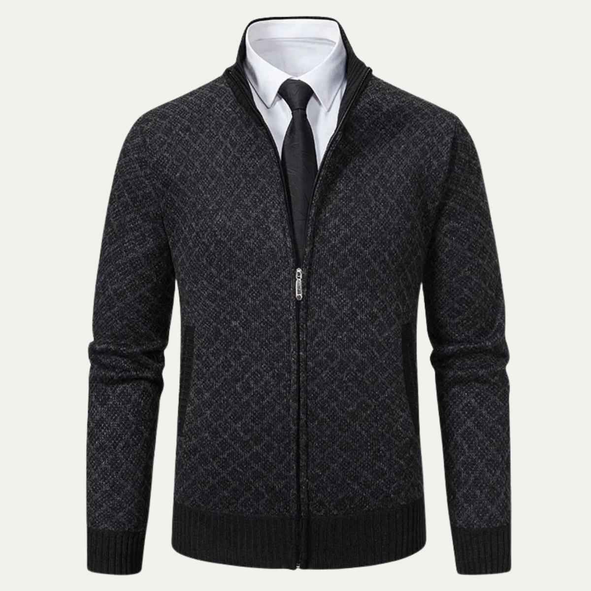 The Southbank Men’s Smart Knit Winter Zip Up Cardigan