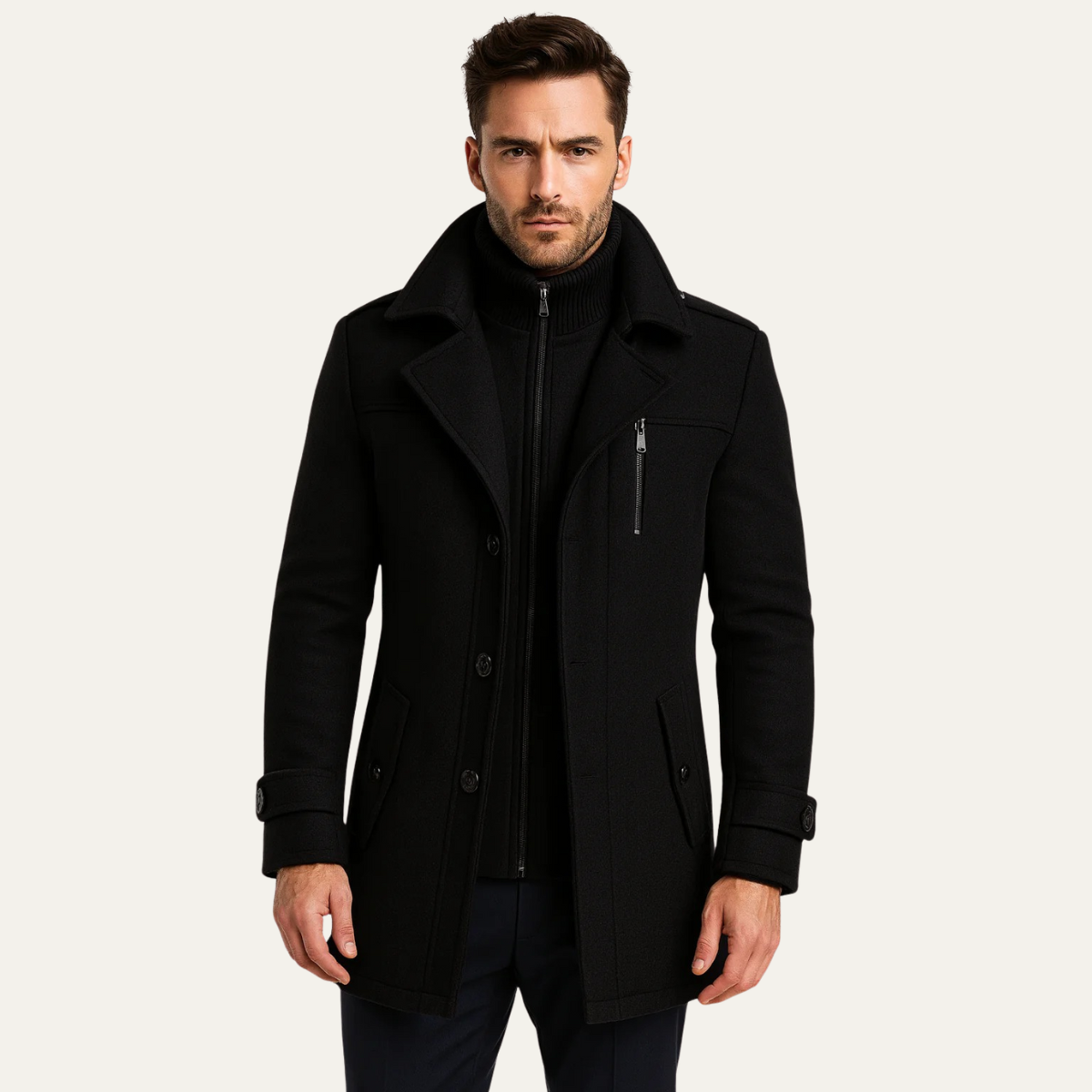 The Isernia Men’s Smart Winter Zip Front Jacket