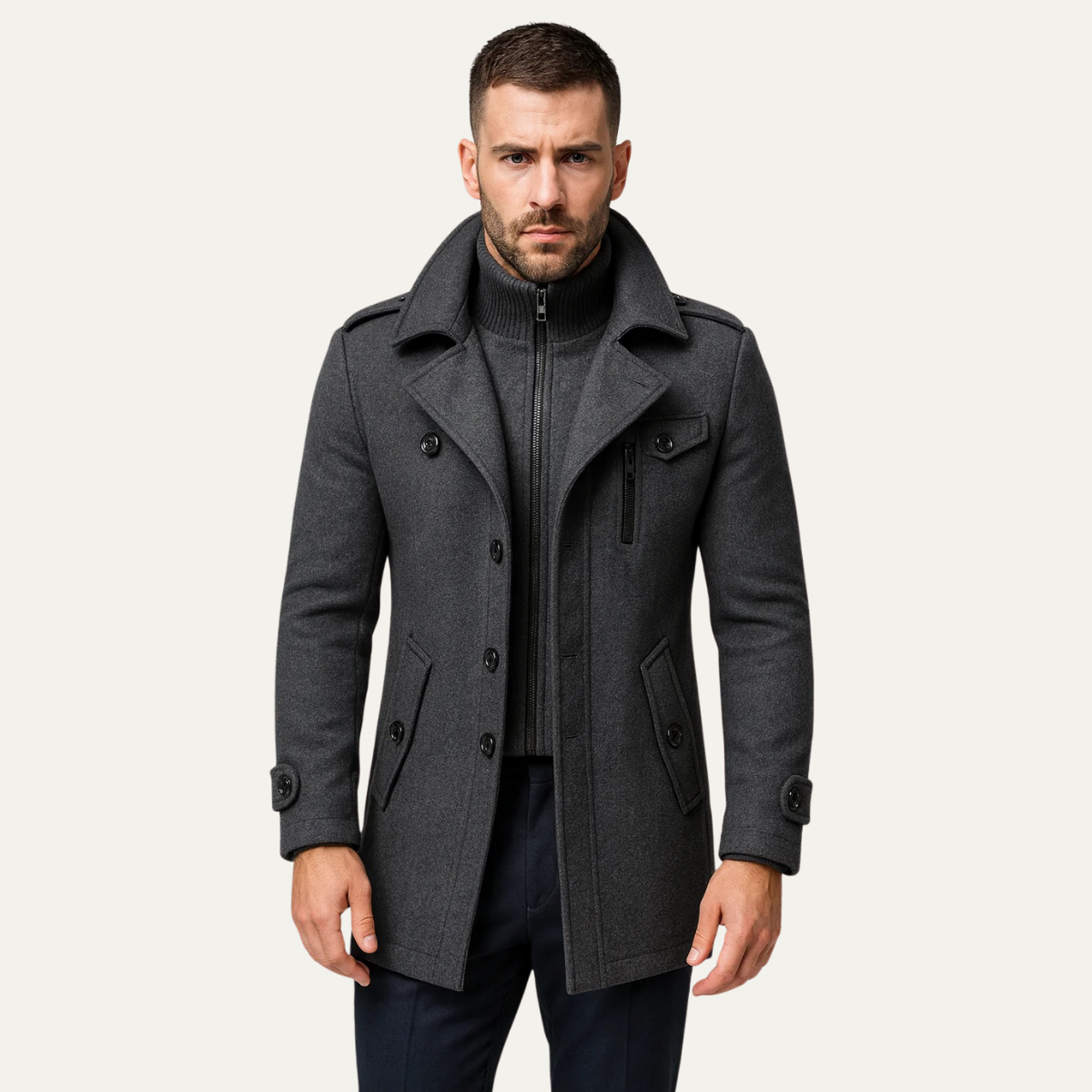The Isernia Men’s Smart Winter Zip Front Jacket