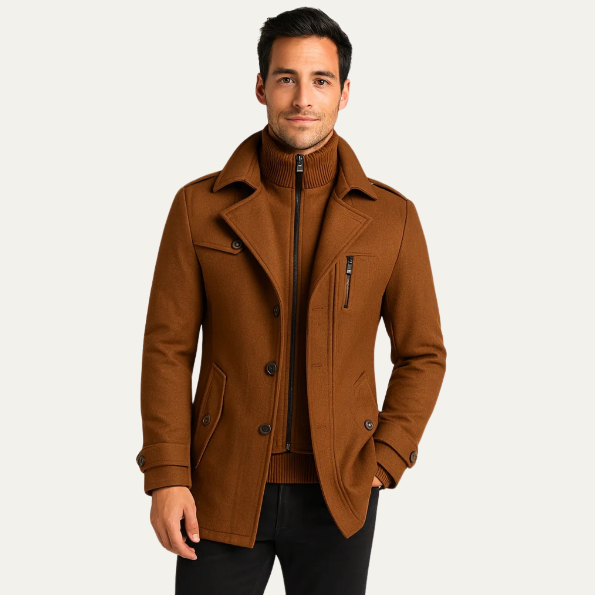 The Isernia Men’s Smart Winter Zip Front Jacket