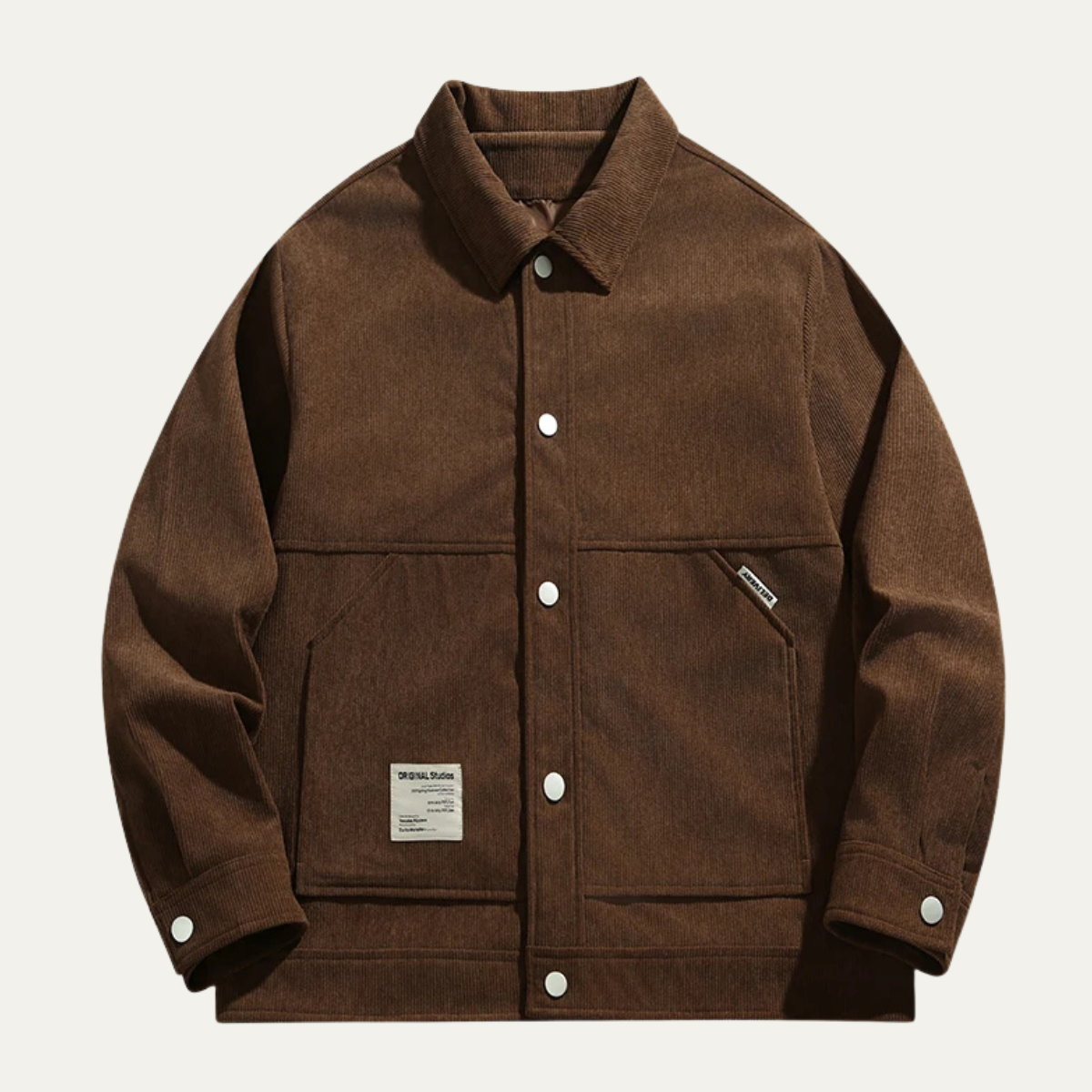 The Cala Luna Men’s Casual Button Up Lapel Corduroy Jacket