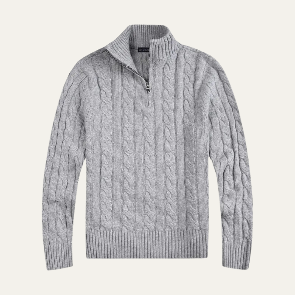 The Genève Old Money Half Zip Sweater for Men - 100% Merino Wool