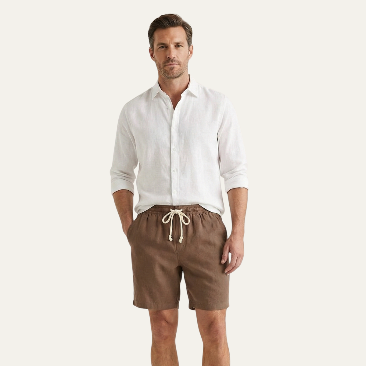 The Rowley Linen Shorts – Drawstring Shorts for Men