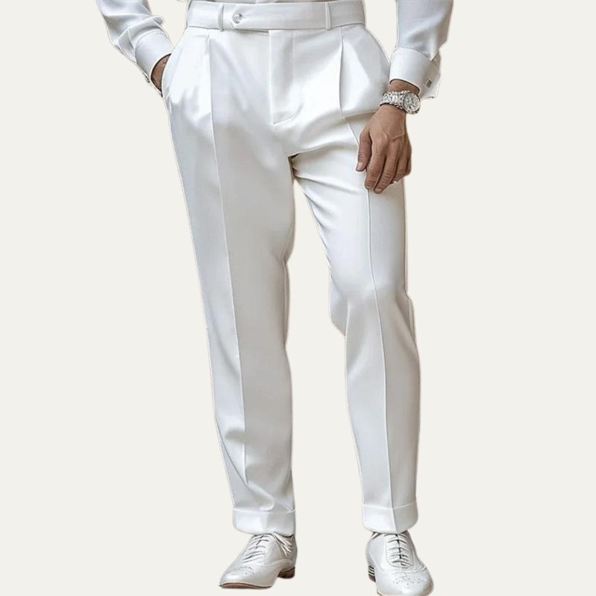 The Cetara Men’s Casual Pleated Straight Leg Dress Pants