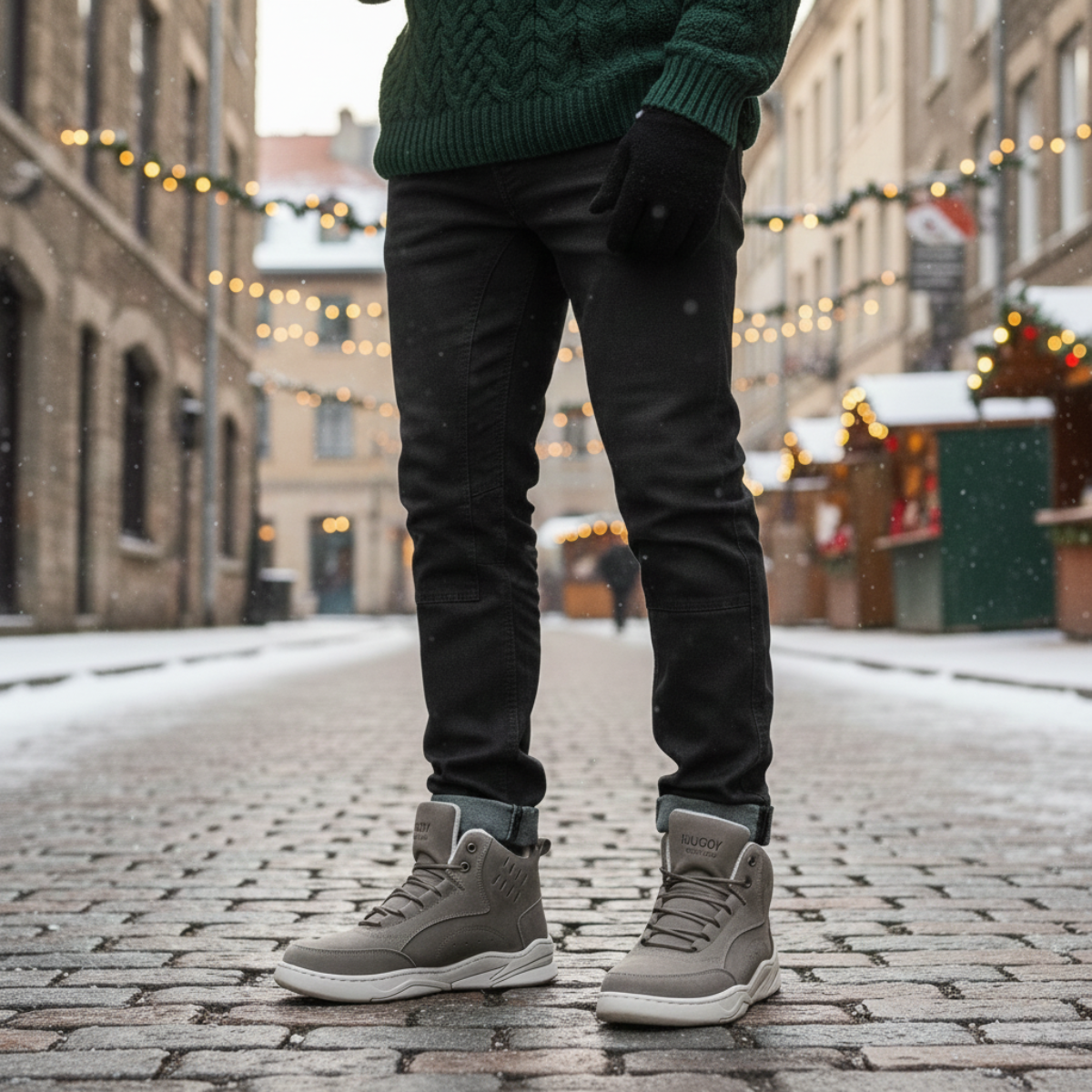 The Cedarforest Men’s Winter Fur Lined High Top Snow Boots