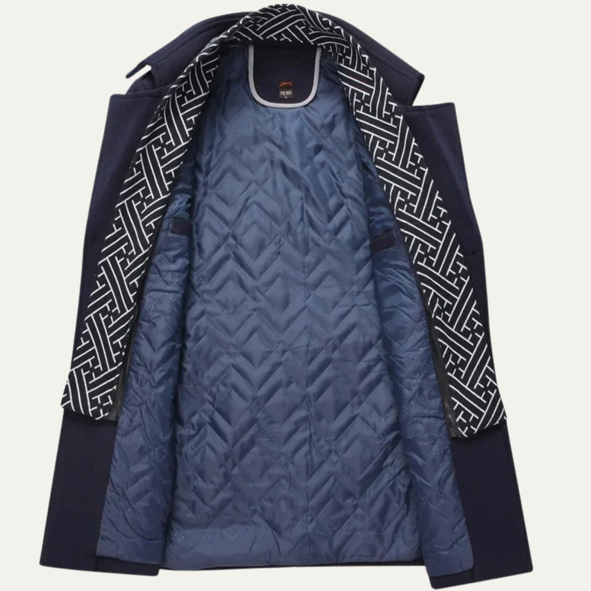 The Siena Men’s Wool Blend Long Trench Coat with Lapel Collar