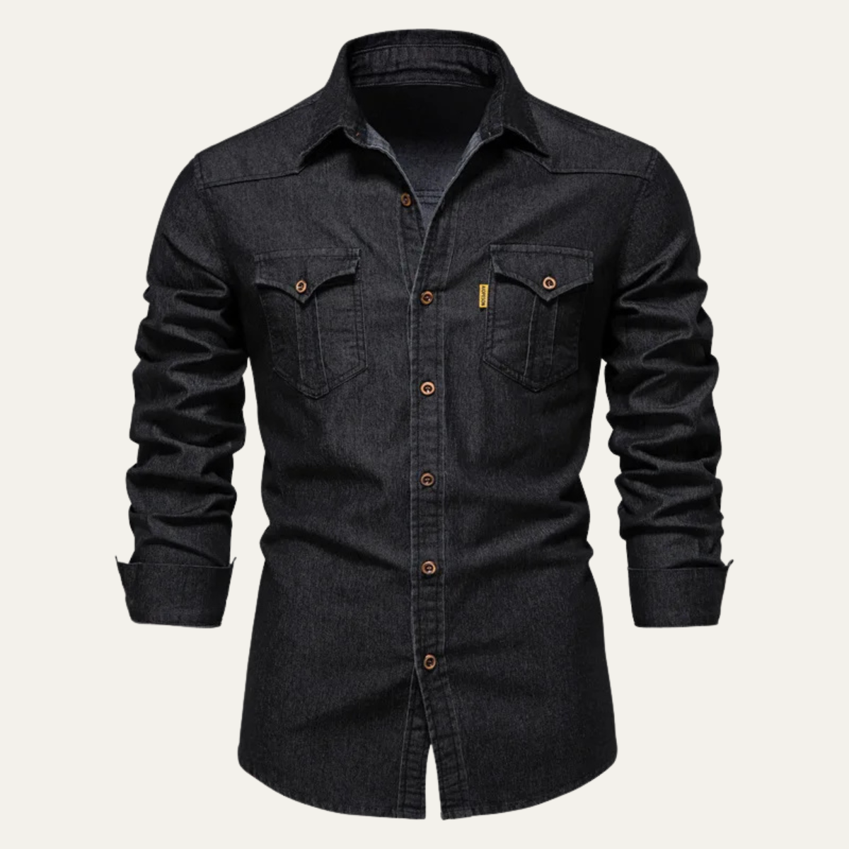 The Roseland Men’s Trendy Slim Fit Stand Collar Cotton Shirt