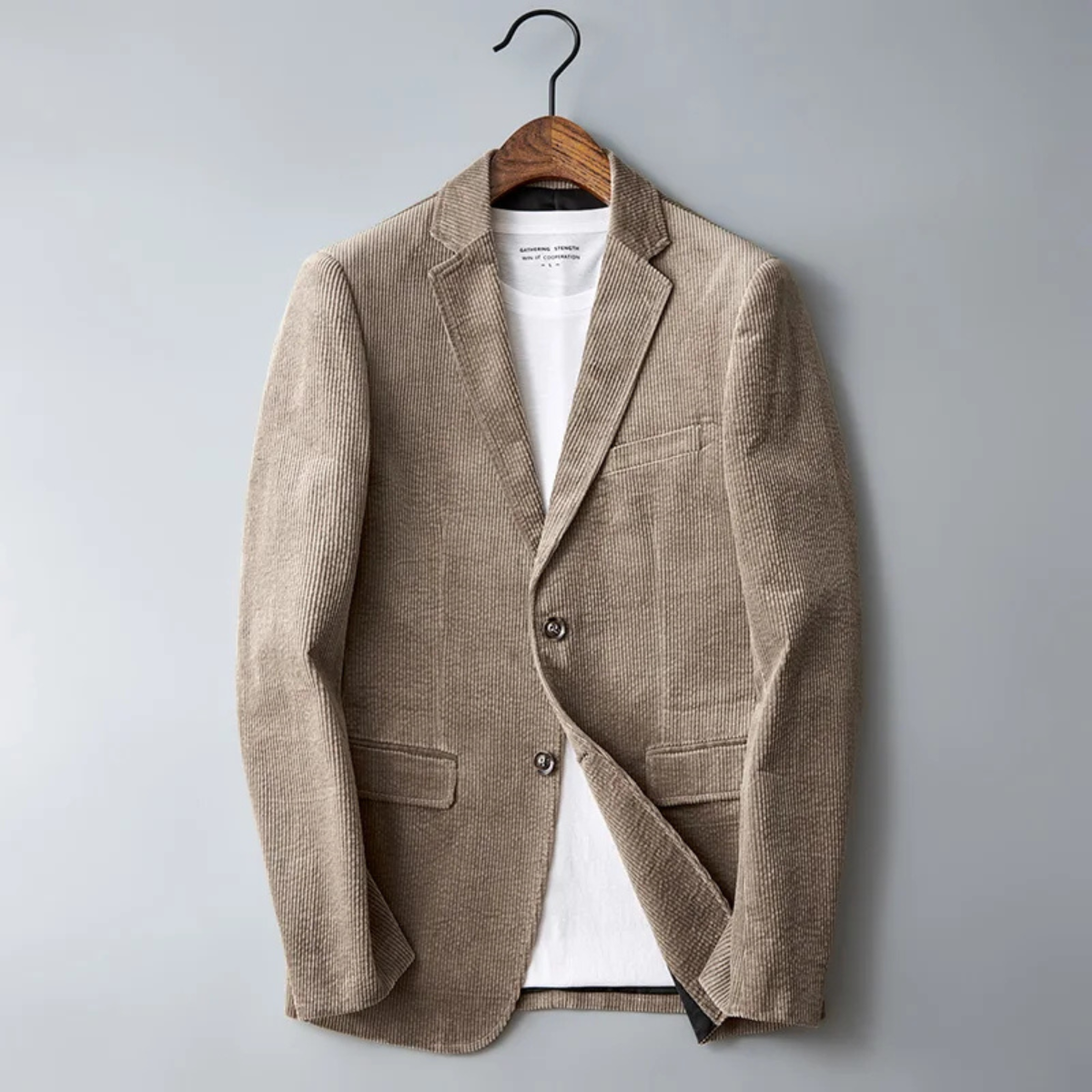 The Ellwood Men’s Casual Slim Fit Corduroy Blazer Suit Jacket