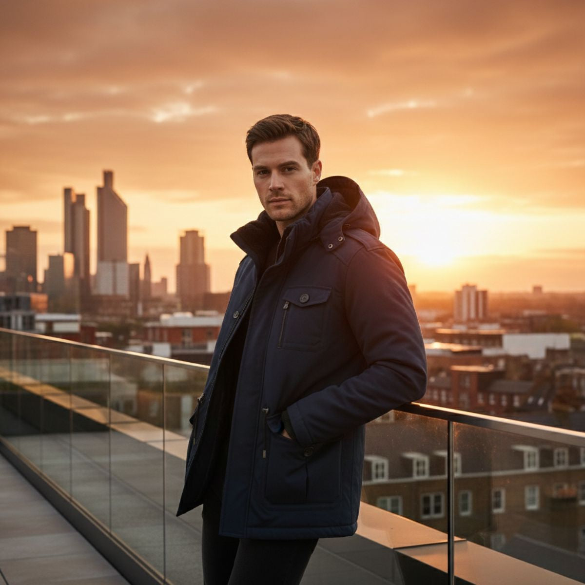 The Bellshire Men’s Insulated Winter Parka Jacket with Hood