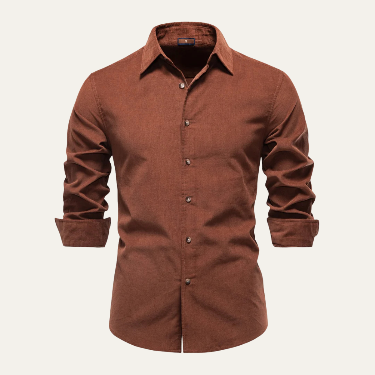 The Lucca Alta Men’s Cotton Business Casual Corduroy Shirt