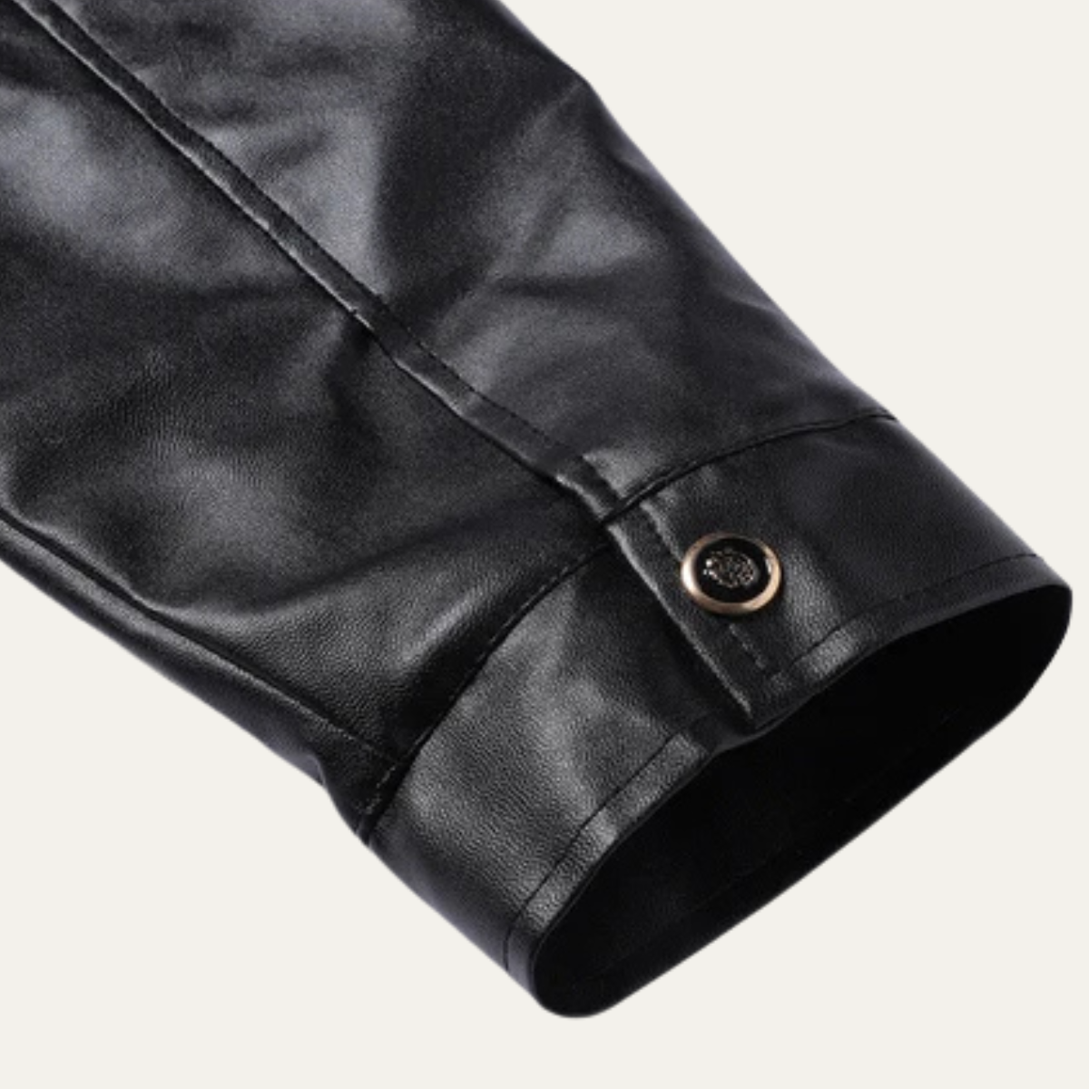 The Bologna Men's Retro Fleece Lined Leather Biker Jacket