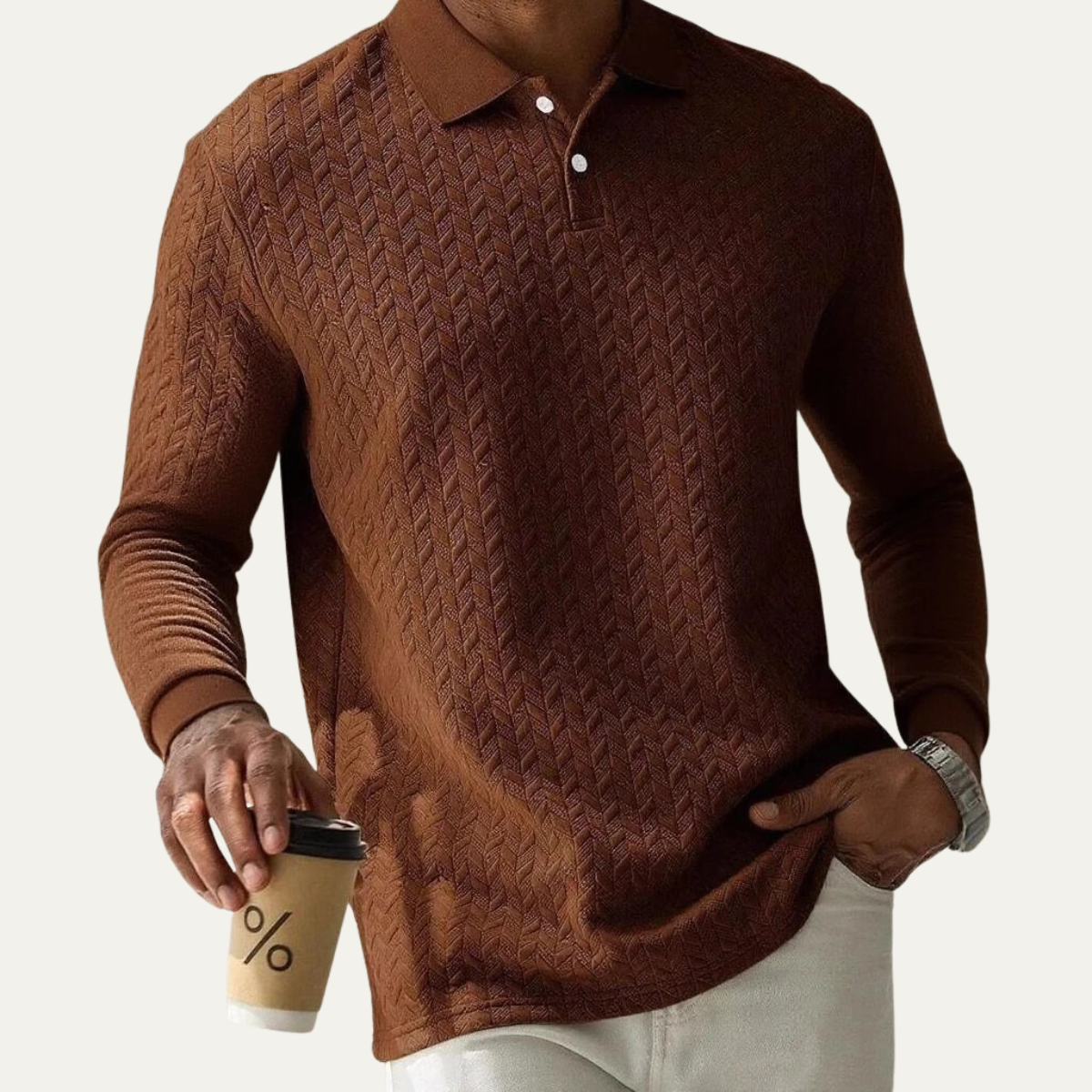 The Fort William Men's Business Knit Polo Sweater
