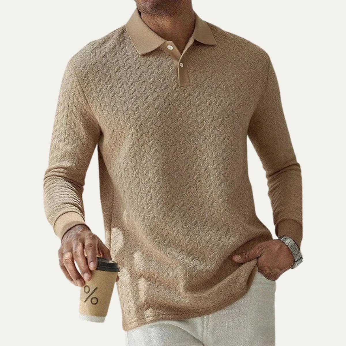 The Fort William Men's Business Knit Polo Sweater