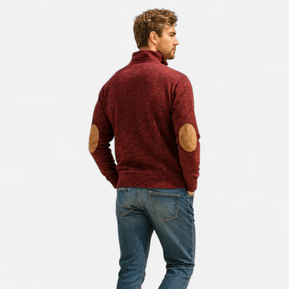 The Tarvisio Men’s Knitted Heritage Sweater with Elbow Patches