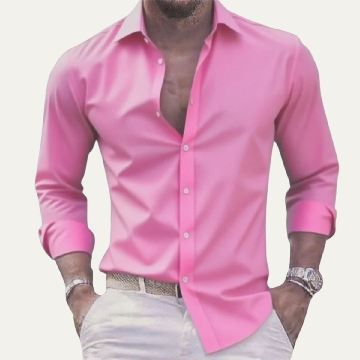 The Lezzeno Men’s Solid Colour Stretch Lightweight Shirt