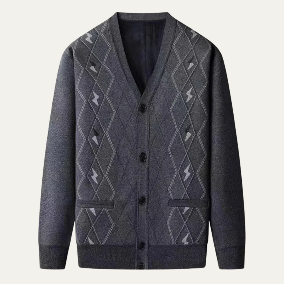The Barra Men’s V Neck Knit Cardigan with Pockets