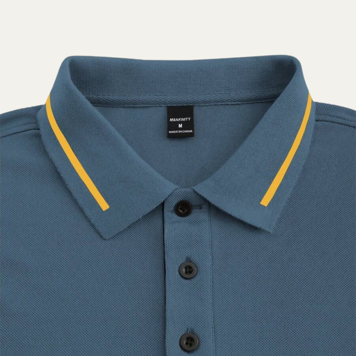 The Meadowcrest Ridge Men’s Polo Shirt with Contrast Trim – Blue