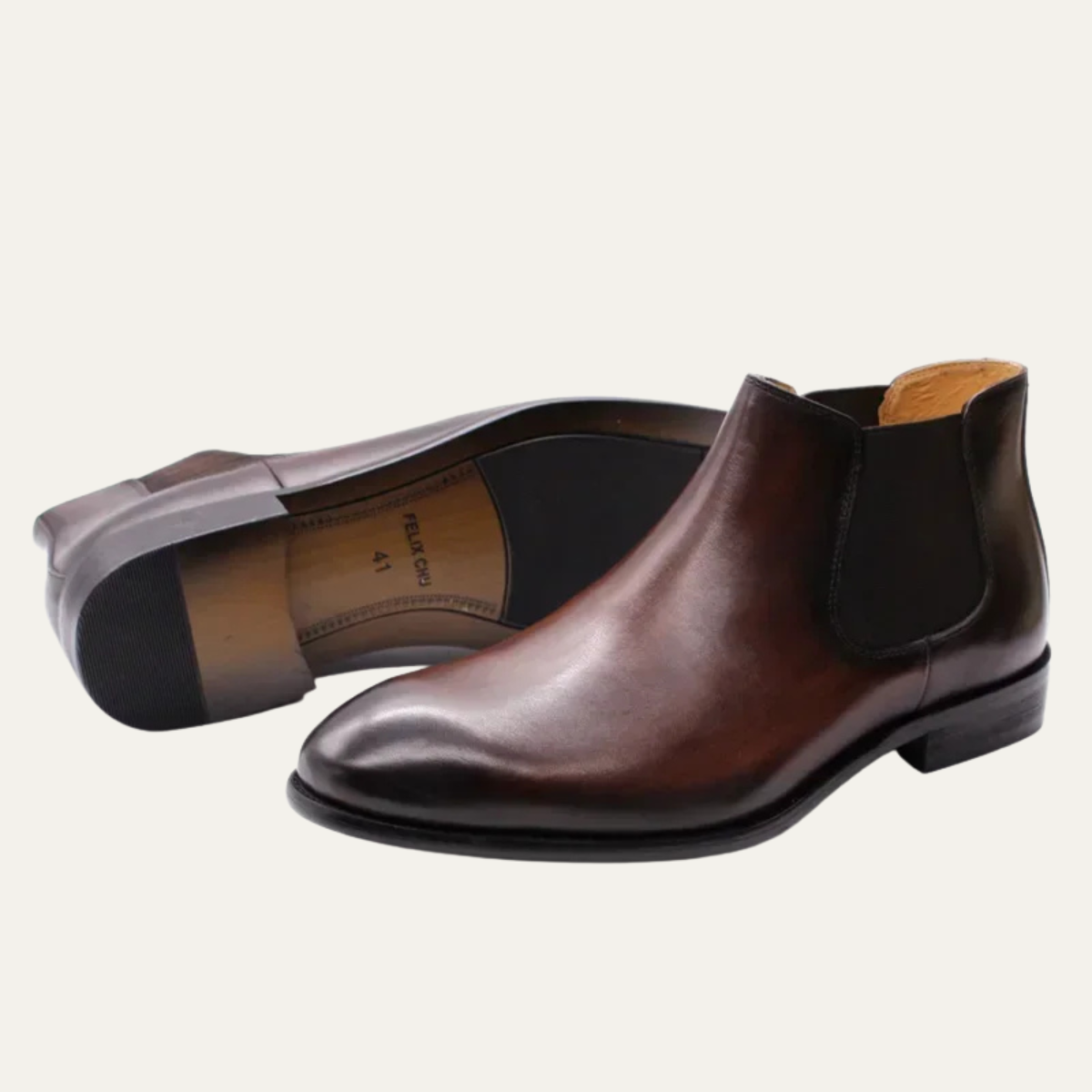 The Lugano Men’s Luxury Leather Ankle Chelsea Boots