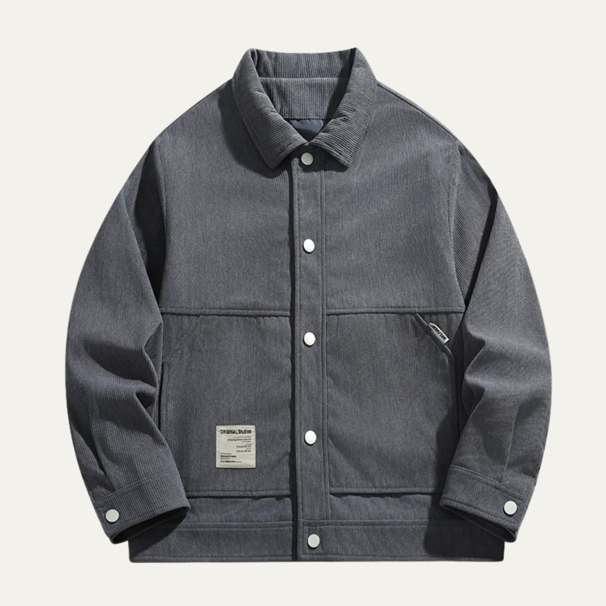 The Whitmore Men’s Corduroy Jacket – Loose Fit Button Up Coat
