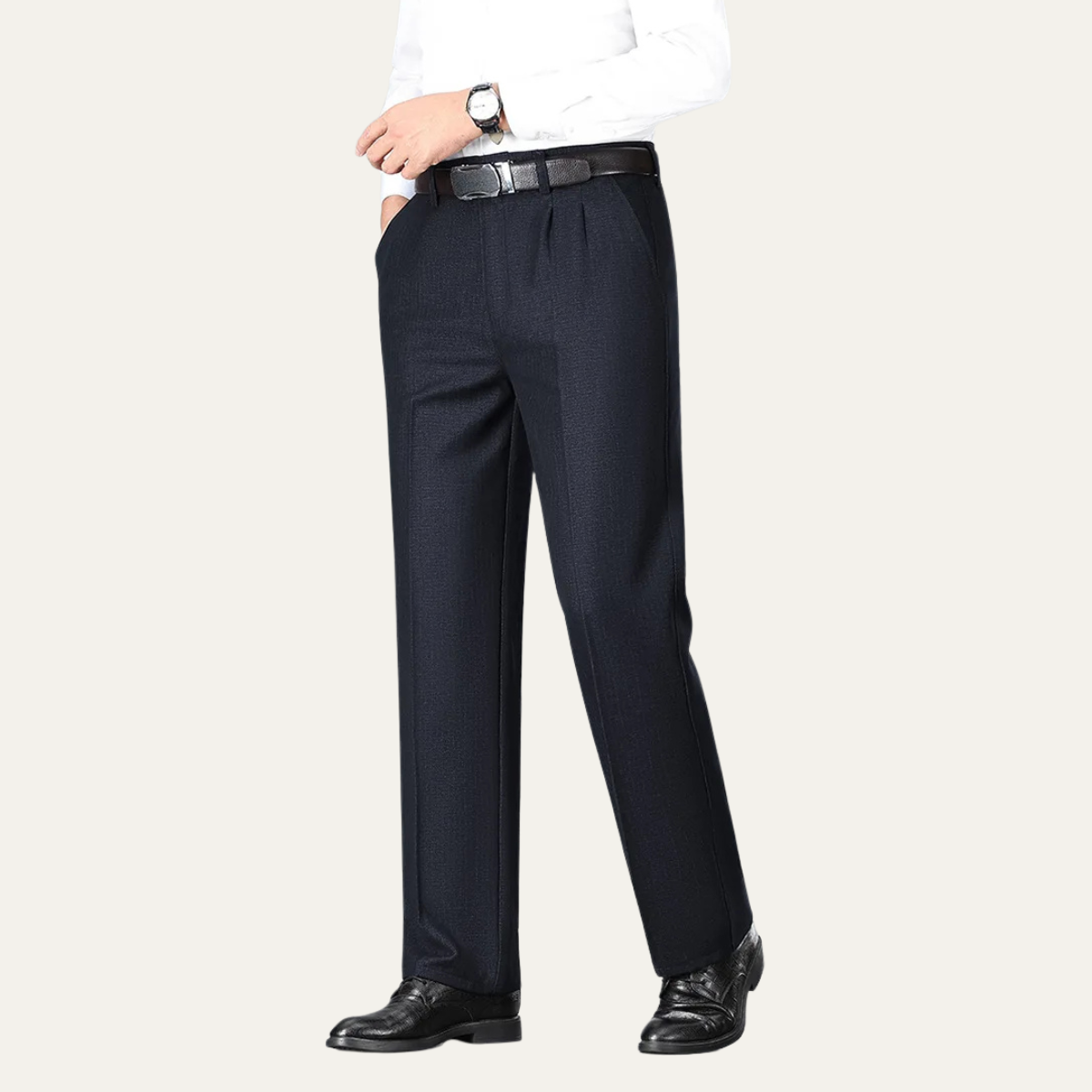The Oakshire Men’s Double Pleated Straight Leg Dress Pants