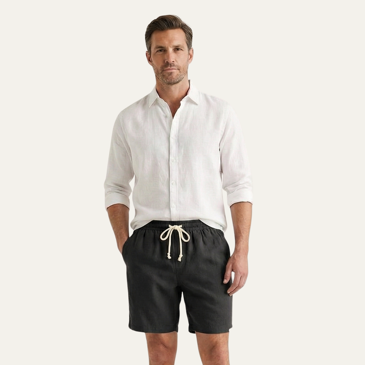 The Rowley Linen Shorts – Drawstring Shorts for Men