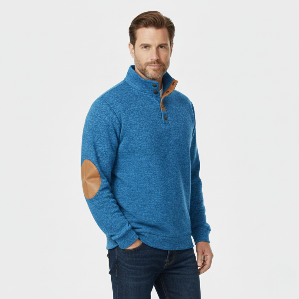 The Tarvisio Men’s Knitted Heritage Sweater with Elbow Patches