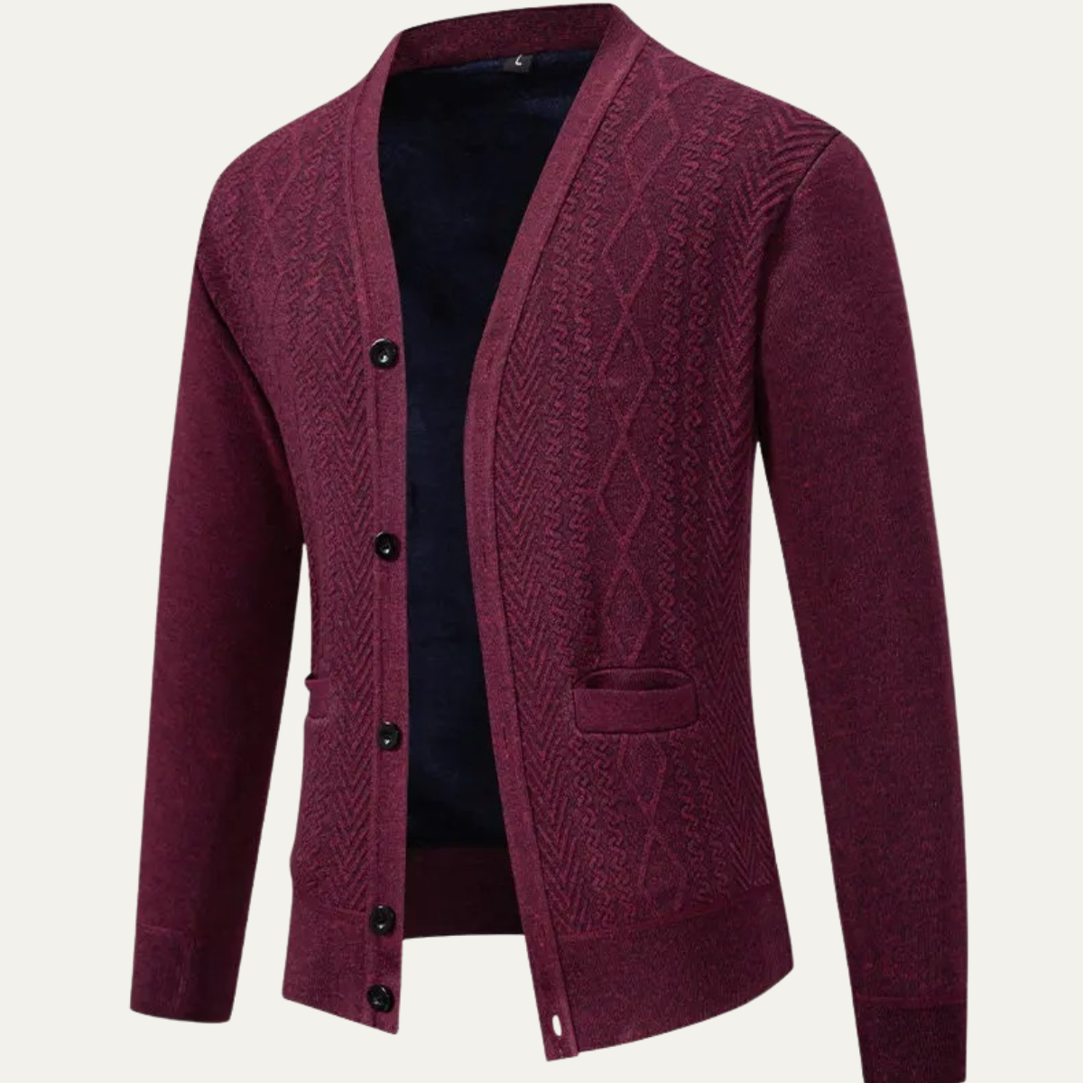The Llangollen Men’s Button Up Casual Knit Cardigan with Pockets