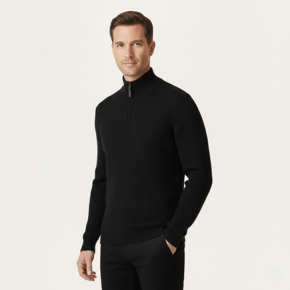 The Oslo Quarter Zip Sweater for Men - Old Money