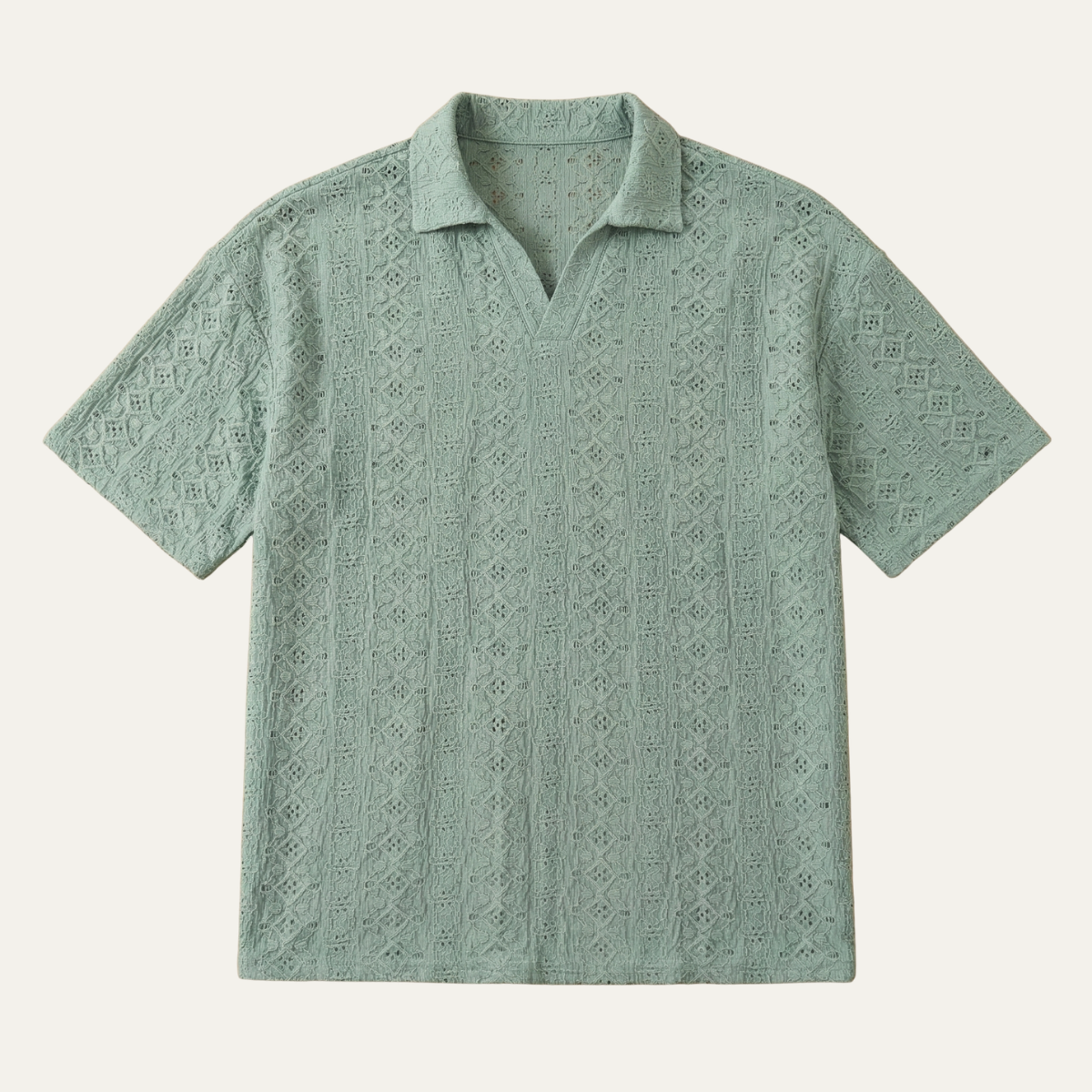 The Brookhurst Men’s Textured Knit Polo Shirt