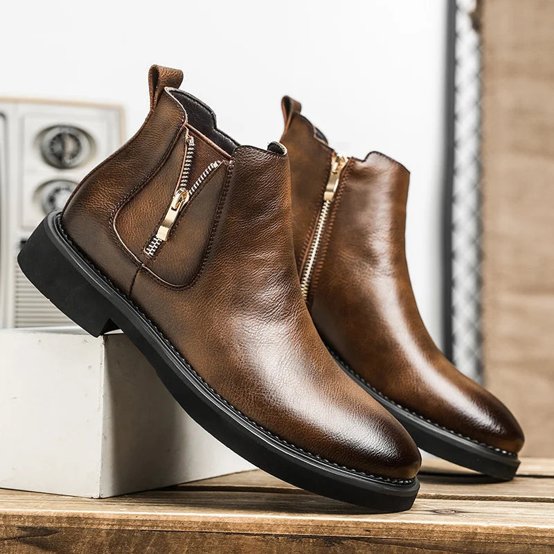 The Catania Men's Chelsea Vintage Leather Boots