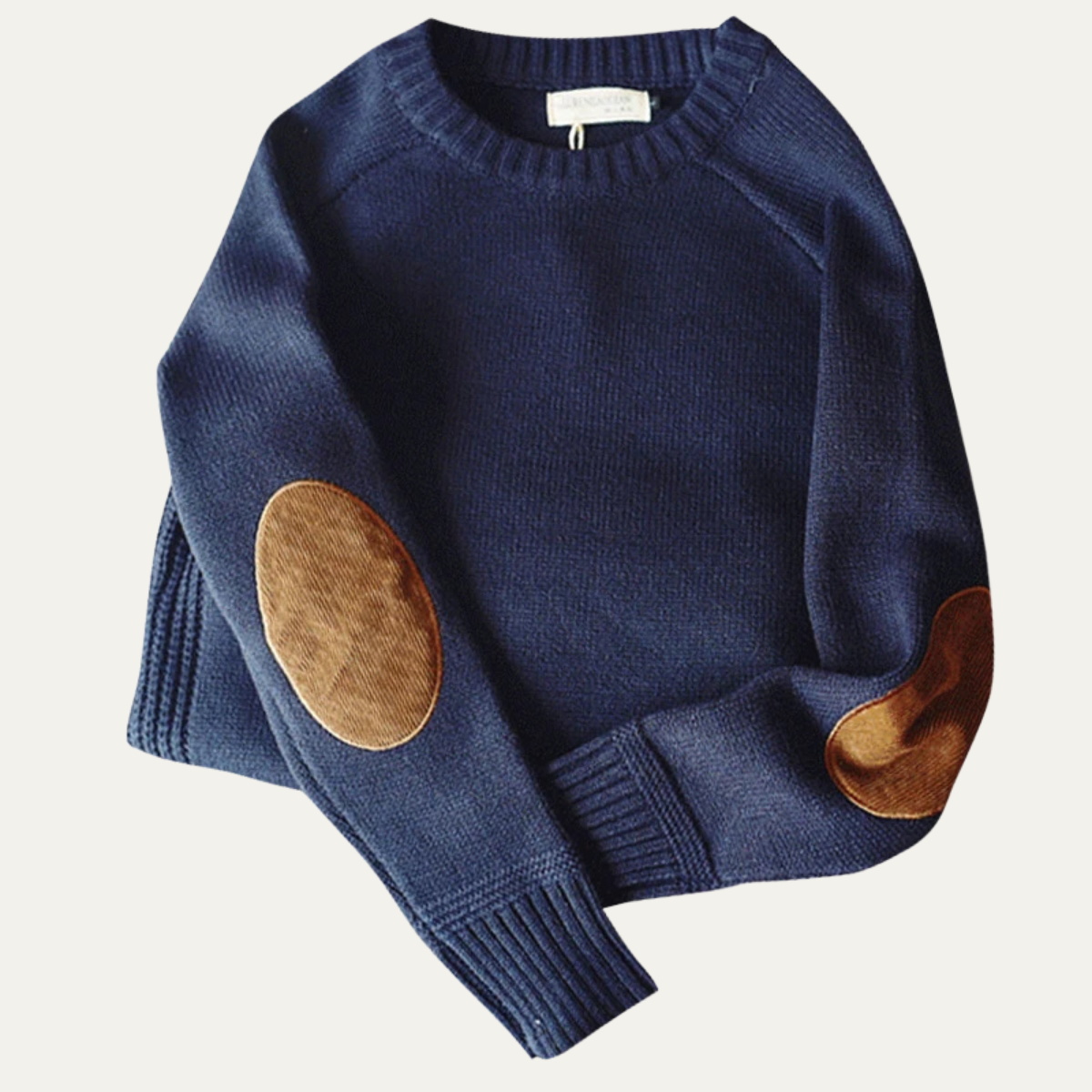 The Briarwood Men’s Oversized Knit Sweater with Elbow Patches