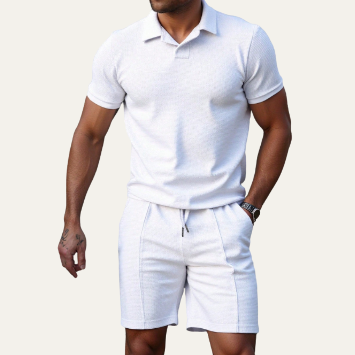 The Ashwood Creek Men’s Casual Co-Ord Set – Shirt & Shorts